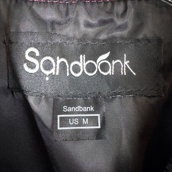 Sandbank Slim Fit Softshell Flight Bomber Jacket Mens Medium Maroon Red Full Zip - Picture 3 of 13